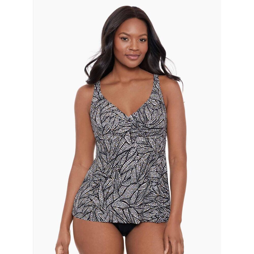MIRACLESUIT Shore Leave Ayla Tankini Top Sz 10 NWT